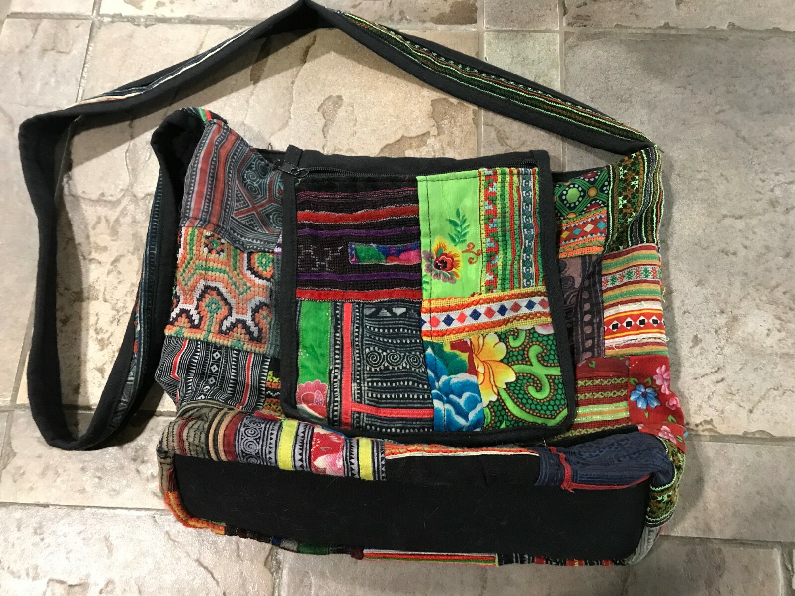 Unique Patchwork Crossbody Bag, Small, Made in Th… - image 1