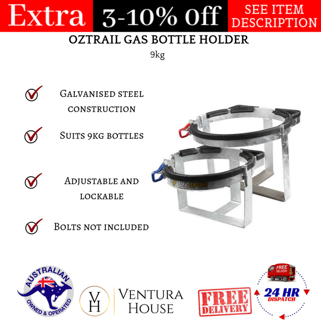 OZtrail 9 Kg Gas Bottle Holder by Anaconda for sale online eBay