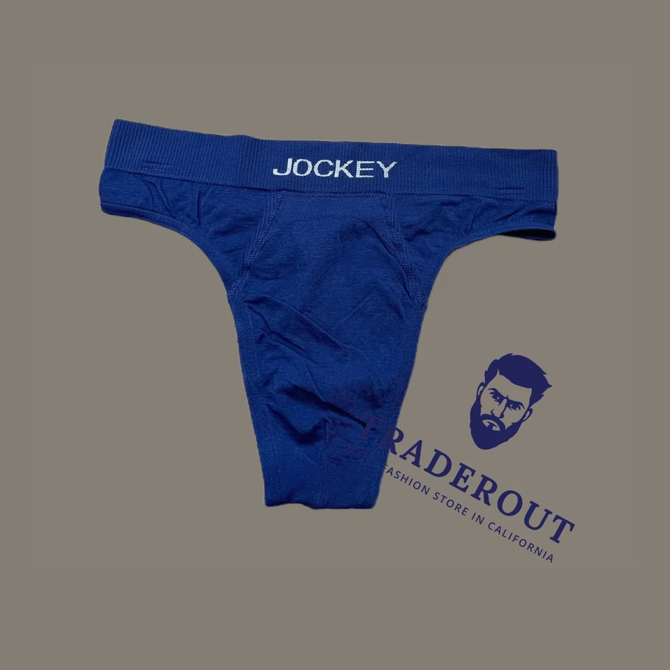 Jockey Hombre Azul Marino Modal Sin Costuras Tanga Tanga Ropa Interior Talla S M L XL 2XL Foto 3 de 4