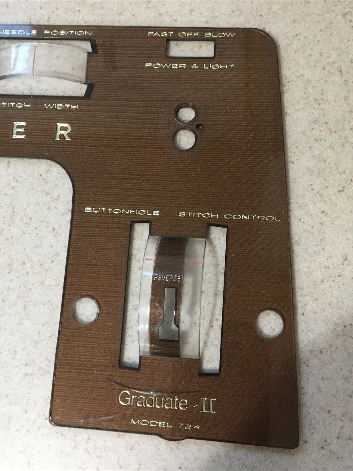 Singer Sewing Machine 724 Graduate II Front Face Cover Plate Panel eBay