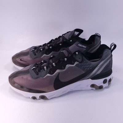 Nike React Element 87 Athletic Lace Up Shoe Mens Size 15 AQ1090-001 Black White