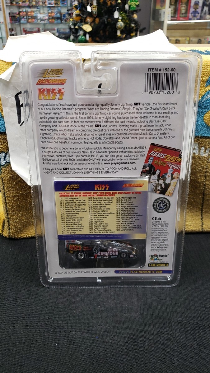 NIB 1997 KISS SIMMONS JOHNNY LIGHTNING DRAGSTER 1/64 BOYS NIB 1997 KISS SIMMONS JOHNNY LIGHTNING DRAGSTER 1/64 BOYS