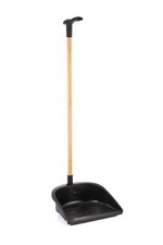 Long Handled Bamboo Tube Floor Dust Pan & Broom Brush Set Upright Sweeper 73cm