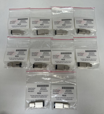 Lot of 10  SC/UPC Fiber Optic Attenuator: 10dB , FOA-P-10-SC/UPC , BOAS035510