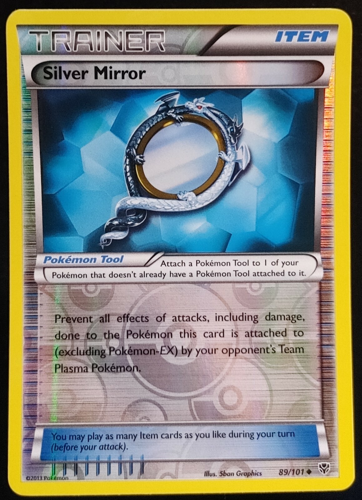 Silver Mirror - 89/101 - Uncommon - Reverse Holo - Black & White: Plasma Blast