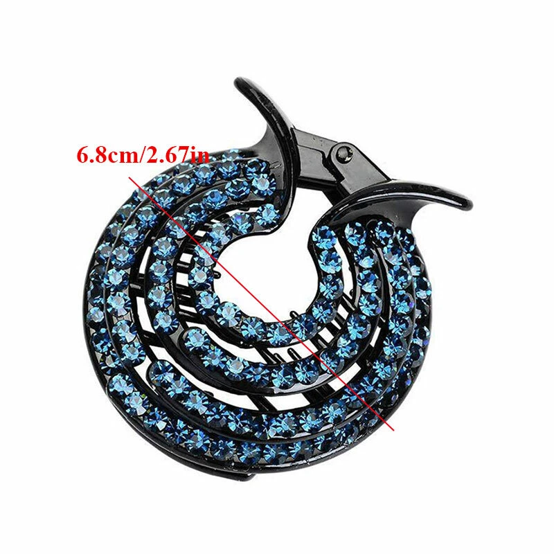 Dama Nido de Pájaro Estrás Cola de Caballo Pelo Moño Soporte Clip Garra Niña Horquilla F Foto 2 de 4