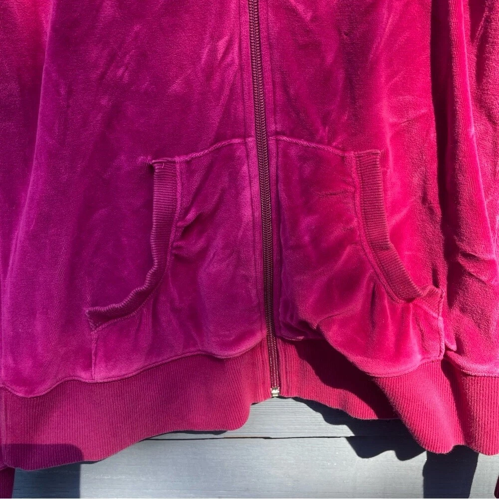 VETEMENTS Reebok purple zip up velour sweat jacket medium