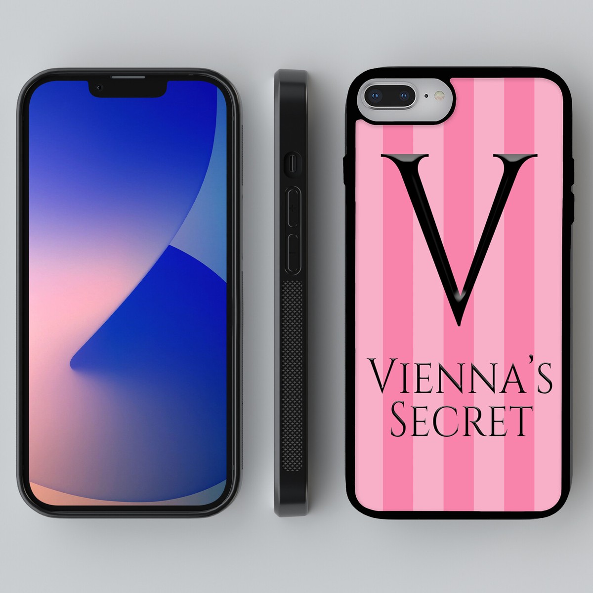 Personalised Victoria's Secret iPhone Case Slim Silicone Pink