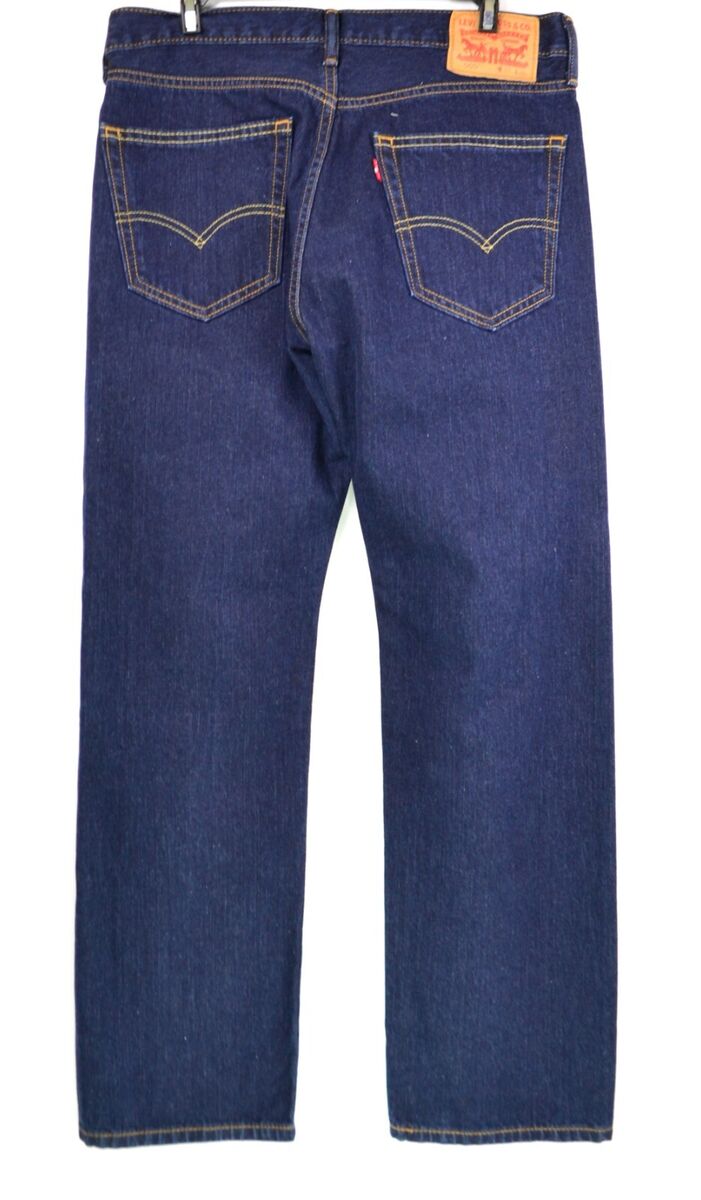 Levi's 505 Men's Size W32 L30 Blue Dark Wash Relaxed Fit Levi's 505 Men's Size W32 L30 Blue Dark Wash Relaxed Fit