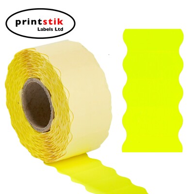 Fluoreszierende gelbe Preispistolenetiketten 26 x 12 mm CT4 verschiedene Mengen Luchs Puma Motex