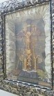 Antique Religious Frame Crucifix Shadow Box c.1877 THY KINGDOM COME Christian — photo 2