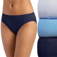 Women's 3-Pack Classic Jockey Microfiber French Cut Comfies Blue Assorted 7  9