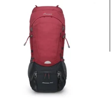 MOUNTAINTOP HIKING BACKPACK INTERNAL FRAME 100% POLYESTER 55L RED OUTDOOR GEAR