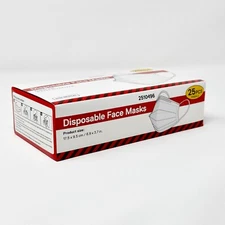 1,000 Disposable Face Masks (40 Boxes of 25); Unbranded; 3-Ply; Adult - Blue