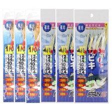 6Pack Sabiki Fishing Rigs Fish Skin Silk String Hook Fishing Lure Saltwater Fres