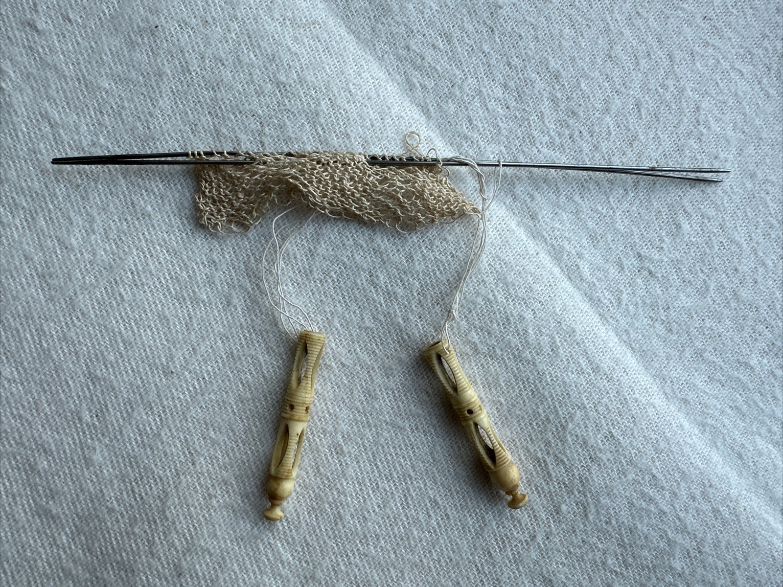 Antique Knitting Needle Guards Carved Victorian W/2 Needle Guards Mid 19th Centu eBay