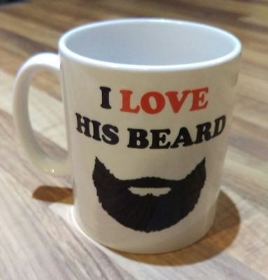 Valentinstag, Weihnachten Liebe Geschenk für Ihn - Ich liebe seinen Bart Kaffee, Teetasse 