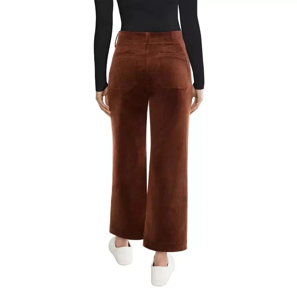 Pantalón de pana Matty M para mujer pierna ancha, ladrillo, talla M Foto 4 de 4