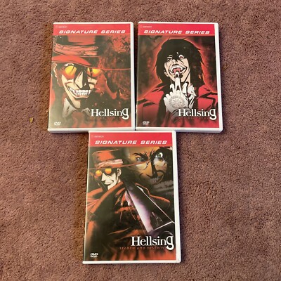 Hellsing 3 DVD Lot Blood Brothers Impure Souls Search And Destroy Anime Graphic