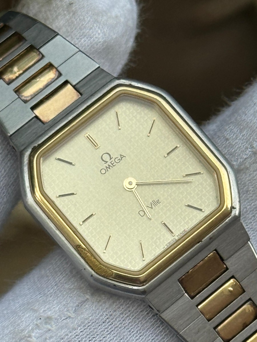 Omega De Ville Cal.1365 Quartz Women Integrated Bracelet Textured