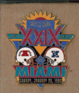 NFL football pin - Super Bowl XXIX - Miami Florida - trader badge | eBay