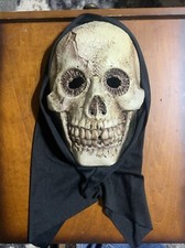Hooded Skull Mask Shroud Adult Halloween Costume