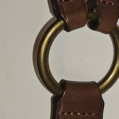 Vintage Rare Ralph Lauren Equestrian Belt Tri Strap Leather Gold Brass size M Vintage Rare Ralph Lauren Equestrian Belt Tri Strap Leather  main image 4