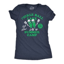 Womens Pickleball Lake Summer Camp T Shirt Funny Pickle Ball Lovers Joke Tee for