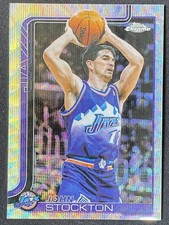 John Stockton 2025-26 Topps Chrome Wave Refractor Base #250