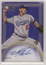 2017 Topps Definitive Collection Rookie Purple 8/10 Jose De Leon Auto 06z2