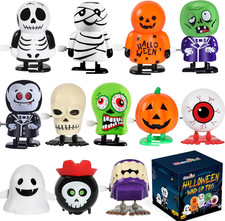 12Pcs Halloween Wind up Toys Assortment for Kids Halloween Party Favors Treat Ba