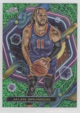 2023 Topps Cosmic Chrome Green Space Dust Refractor 61/75 Jalen Brunson #81 1co7
