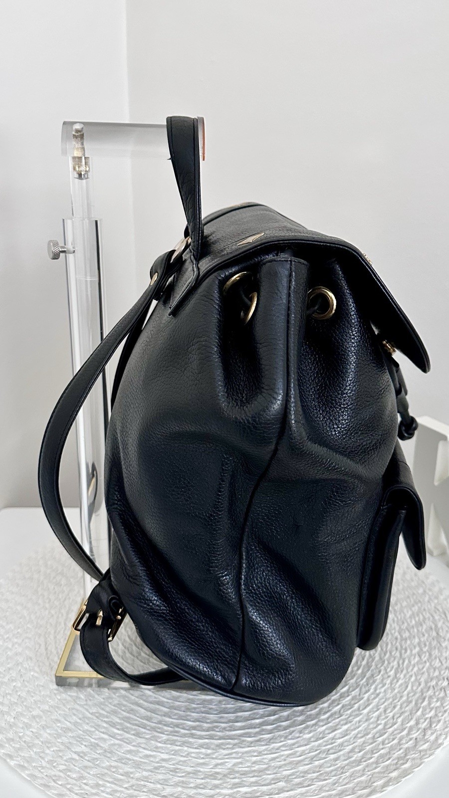 Authentic MCM Black Heritage Drawstring Leather B… - image 3