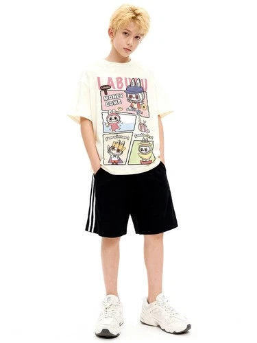 Cute Unisex Kids Short Sleeve T-shirt, Anime Prints Fashion Tee Top For Boy Girl - Picture 20 of 24