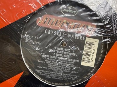 Crystal Waters What I Need 100% Pure Love 12'' 1995 Mercury 8566171 HOUSE SHRINK