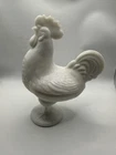 Vintage L E Smith milk glass Rooster in time for Spring Candy Dish