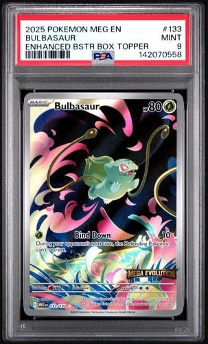 MINT PSA 9 Bulbasaur #133 Stamped | Mega Evolution Enhanced | Pokémon 2025