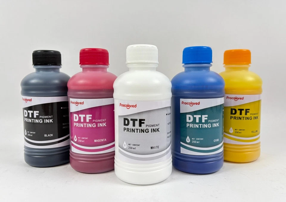DTF 5 Ink 250ml Bottles and Protective Solution Set for Film Printing - Image 2 of 4