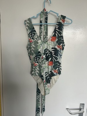 Toluca Swim Minerva midi Long Belted One Piece Bathing Suit M