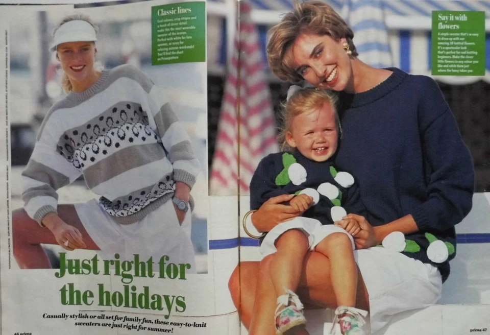 August 1992, PRIMA Magazine, Knitting Patterns, Handicrafts, Transfer Patterns - Image 4 of 4