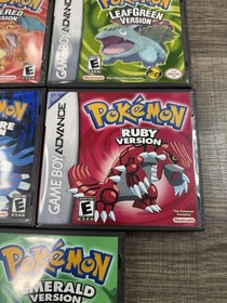 5 Pokemon Bundle Custom Game Case For Nintendo Gameboy Advance GBA  *NO GAME*