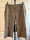 Heart Soul Women's Brown Plaid Capri Pants Regular Cropped Flat Front — photo 1
