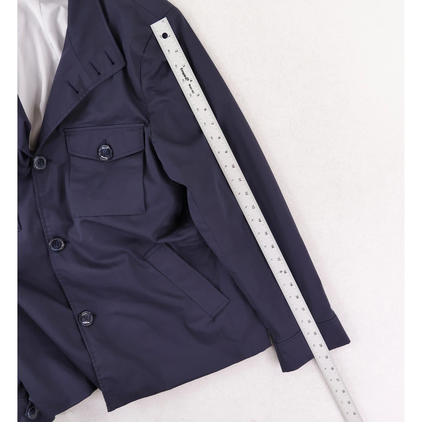State & Liberty Field Jacket Mens Medium Navy Blue Athletic Fit Utility Chore - product detail image 13