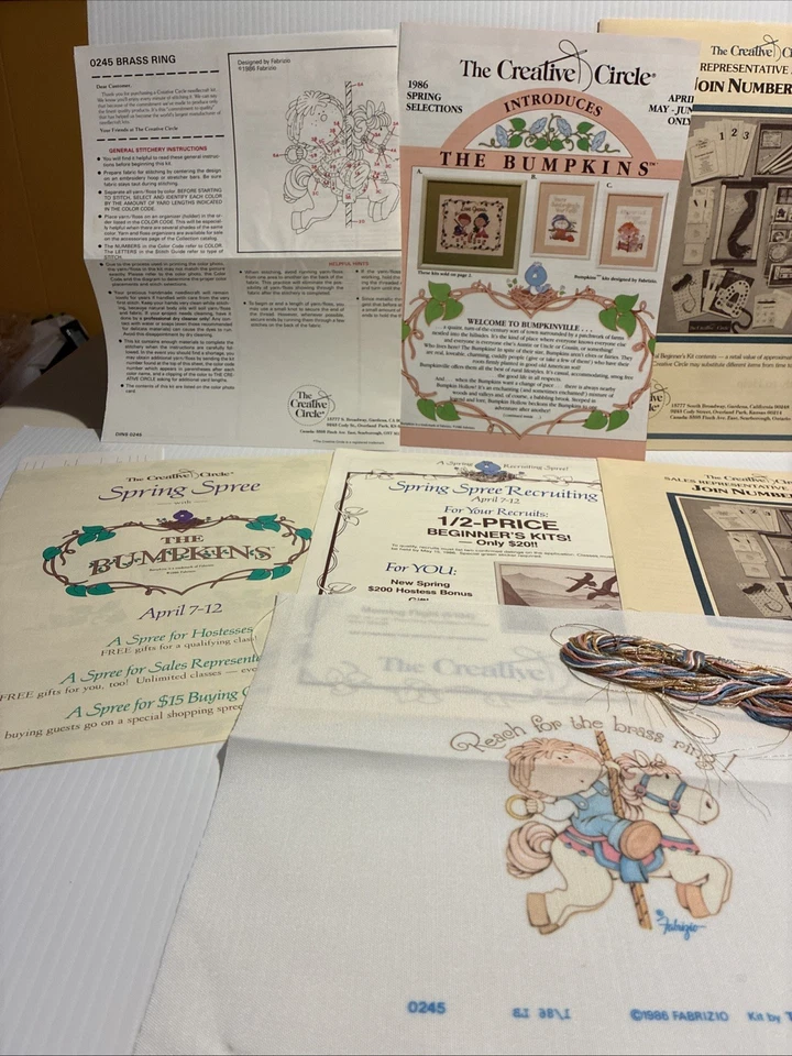 Needlecraft 1986 Reach For The Brass Ring Fabrizio Plus Extra Ads 10 Pieces. ￼ - Image 3 of 4