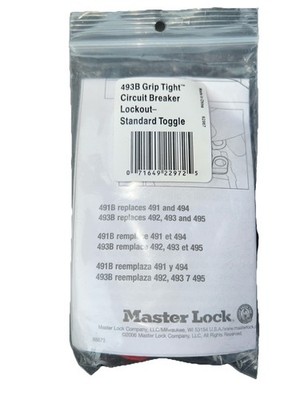 Master Lock 493B Grip Tight Circuit Breaker Lockout - Standard Toggle