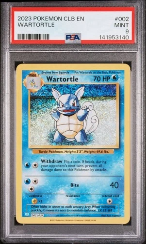 2023 Pokemon TCG Classic Blastoise & Suicune EX Deck # 002 Wartortle PSA 9 Card