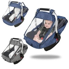 GRAY Car Seat Rain Cover Universal Baby Stroller And Car Seat Cover Waterproof
