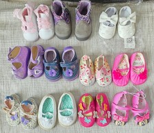 Lot of 11 Pairs of Baby Girls Summer Spring Fall Shoes Sandals Boots 3-6m Disney