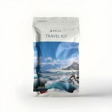 Delta Comfort+ Travel Amenity Kit NEW Sealed Airline Toiletry Pouch Travel Essen
