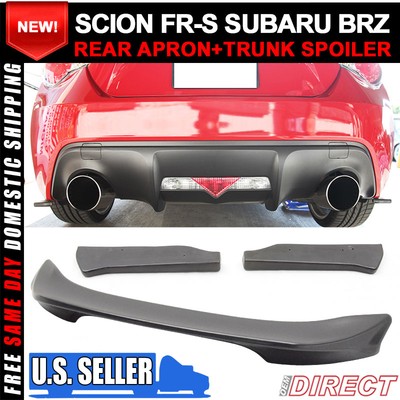 Fits 13-20 Scion FRS/Subaru BRZ/Toyota 86 Rear Apron + Tr Trunk Spoiler ABS